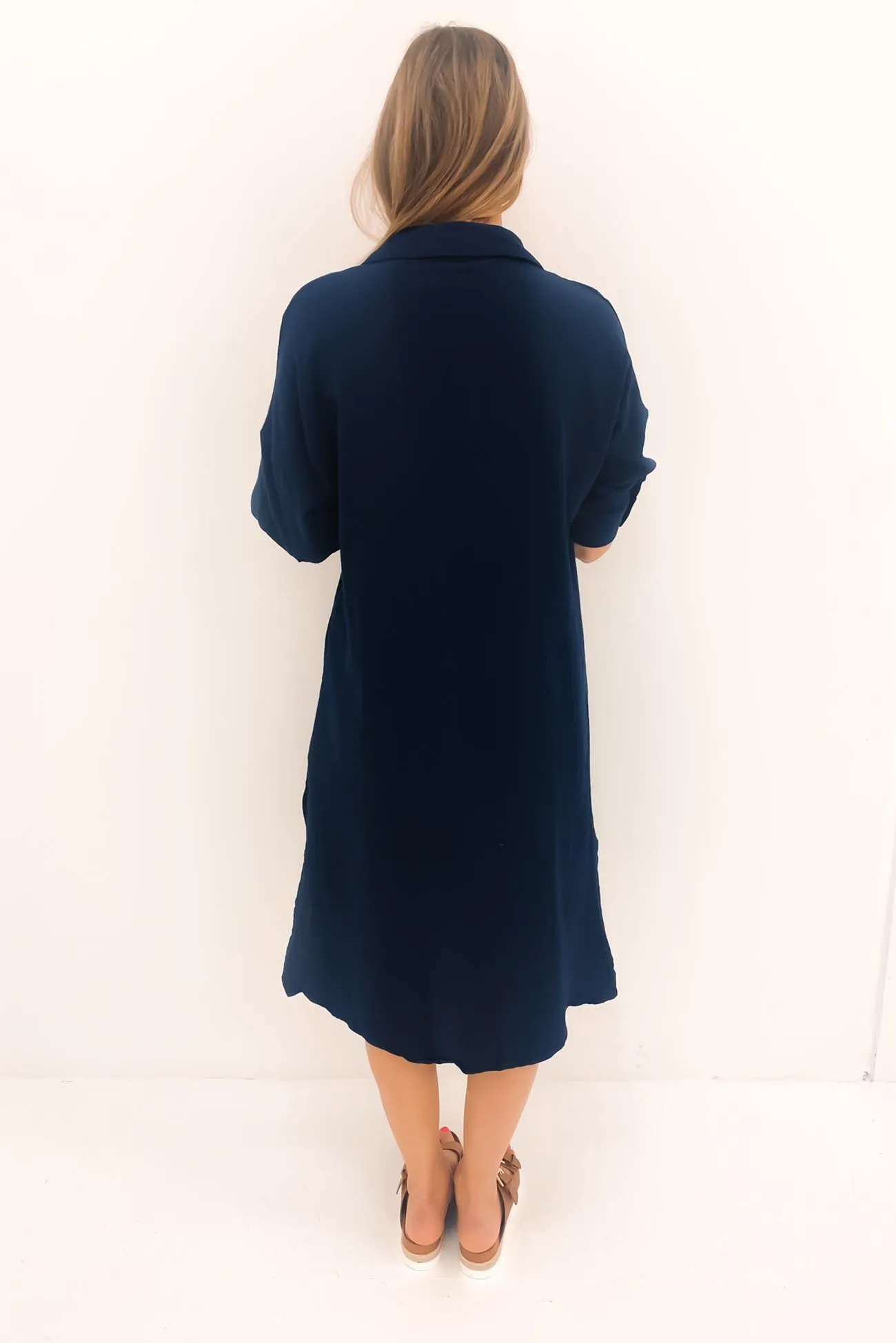 Abra Midi Dress Navy