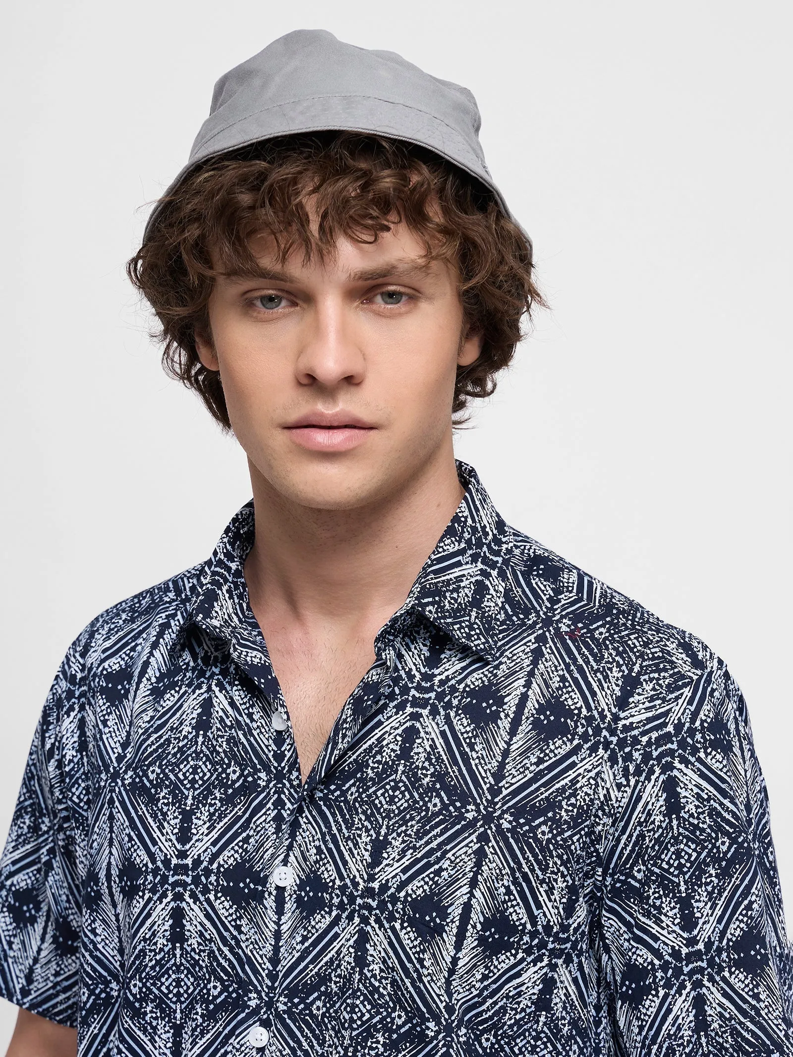 Abstract Print Short Sleeve Shirt