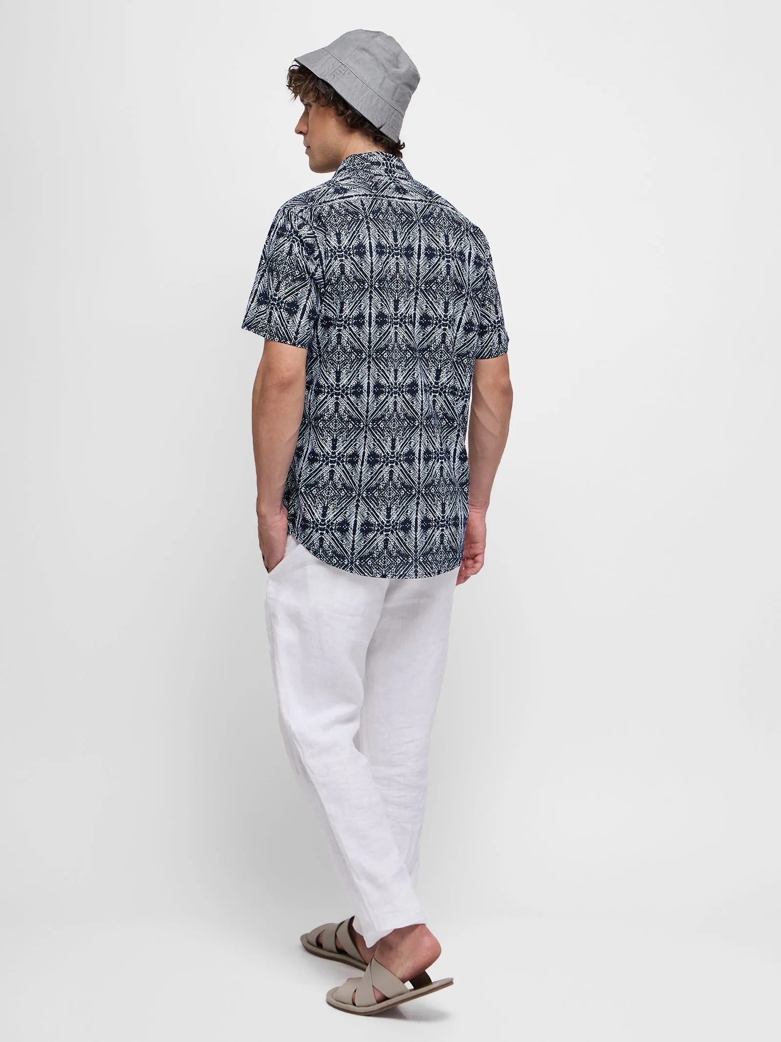 Abstract Print Short Sleeve Shirt