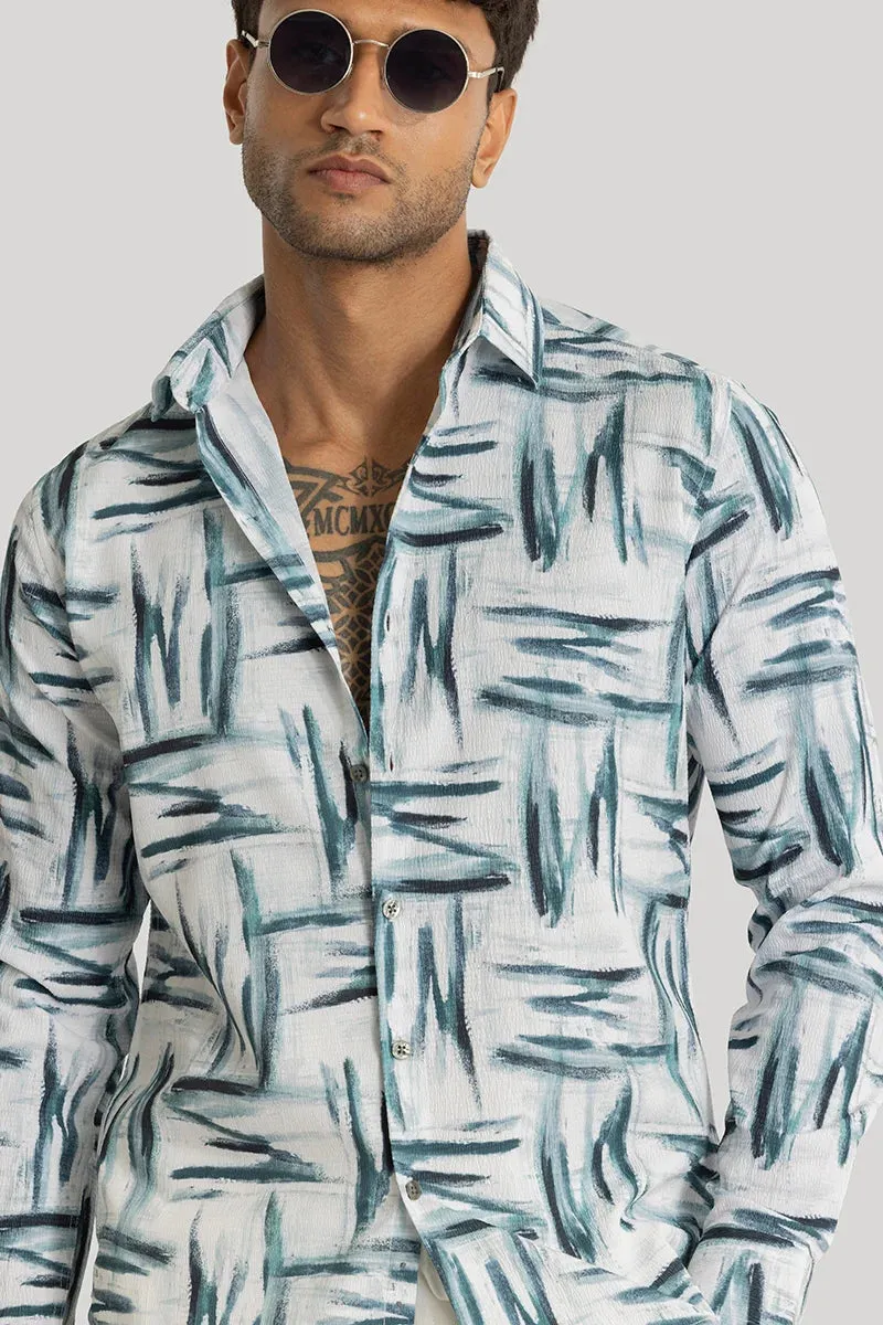 Apex Teal Abstract Shirt