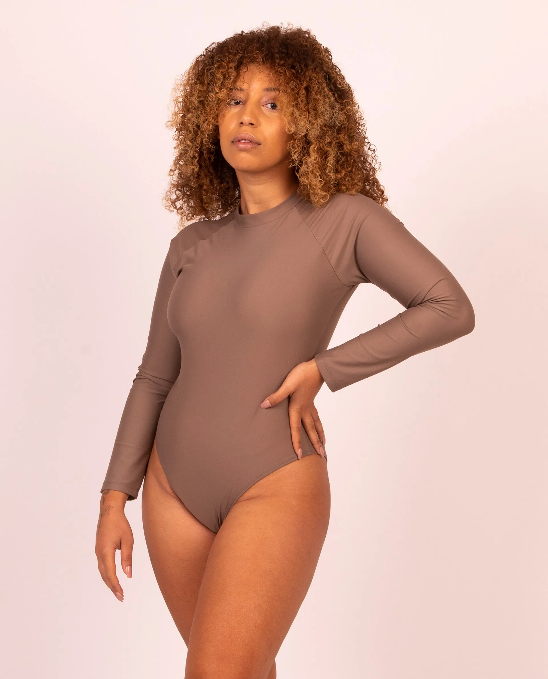 Barely There Swimsuit Beige