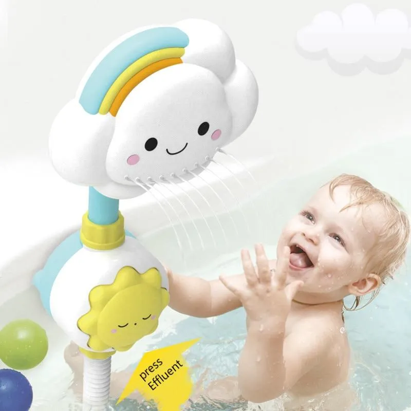 Bath Toys for Kids Baby Water Game Clouds Model Faucet Shower Water Spray Toy For Children Squirting Sprinkler Bathroom Baby Toy