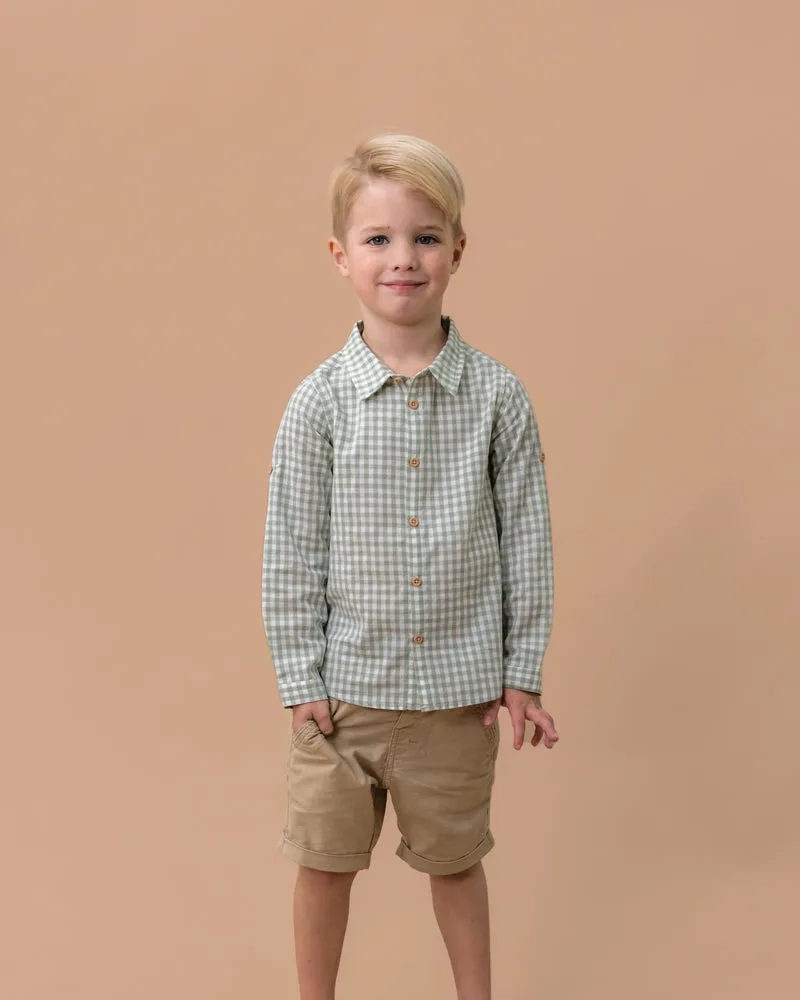 Bebe Jude Gingham Shirt - Fern Check