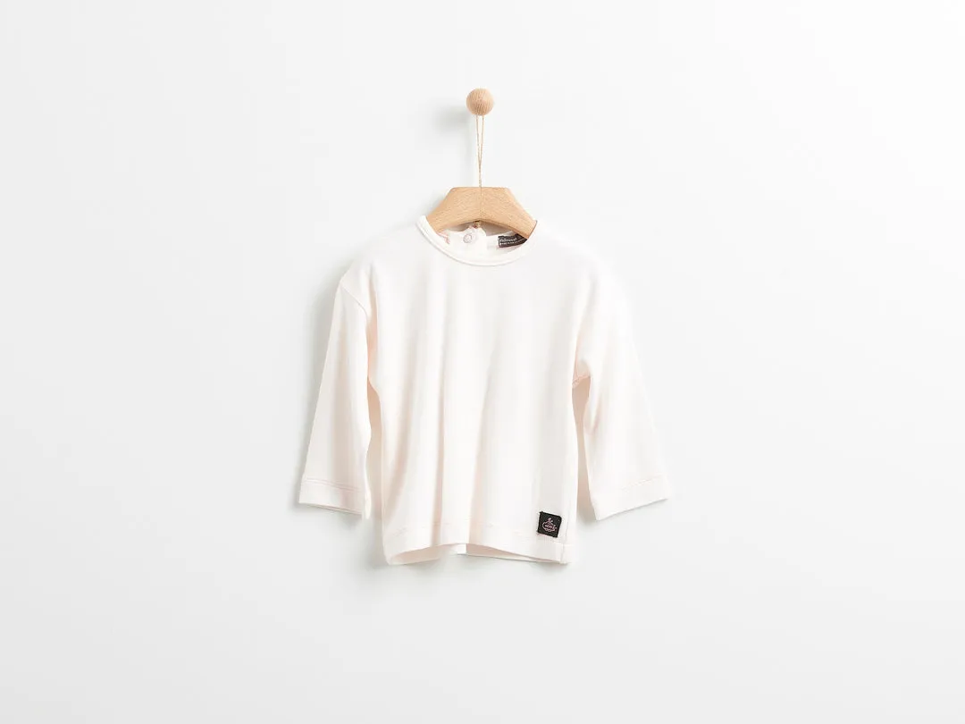 BEIGE LONG SLEEVE T-SHIRT