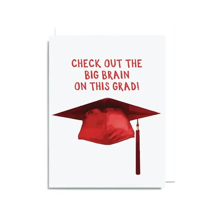 Big Brain Graduation Greeting Card