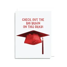 Big Brain Graduation Greeting Card