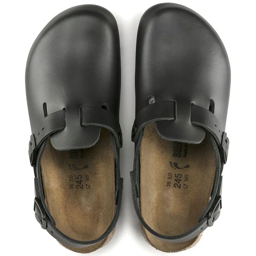 Birkenstock UNISEX Tokio Super Grip Leather (Black - Narrow Fit)