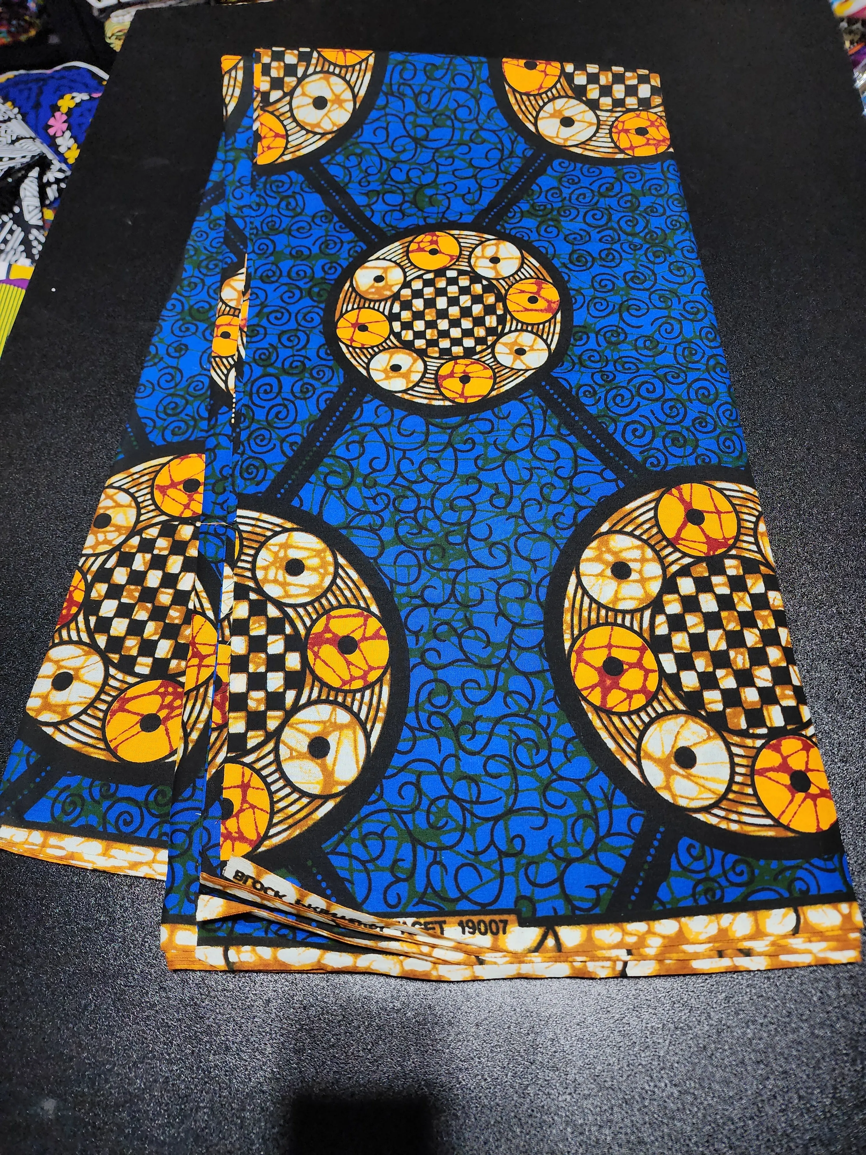 Blue African Ankara Print Fabric