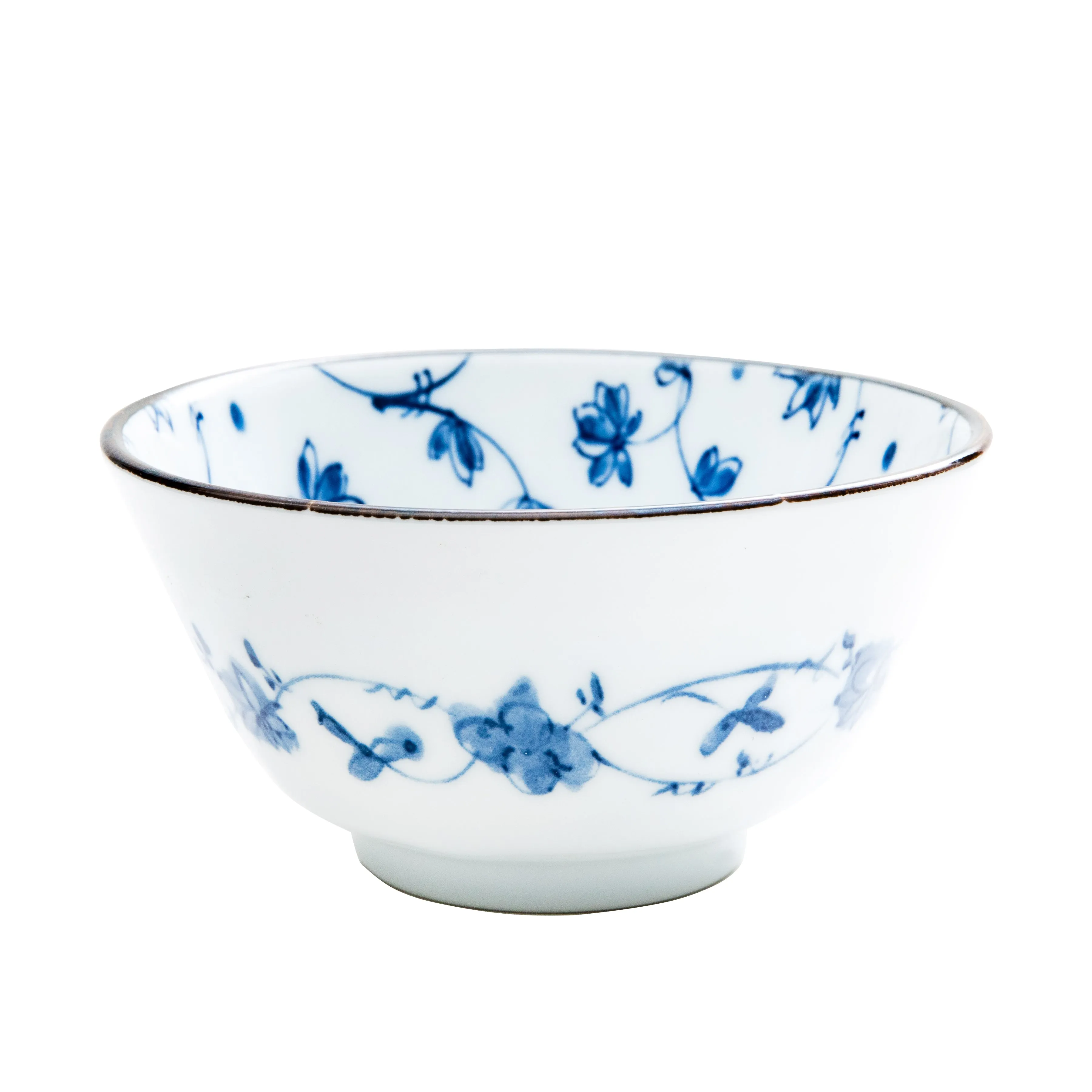 Blue and White Floret Porcelain Bowl