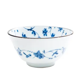 Blue and White Floret Porcelain Bowl