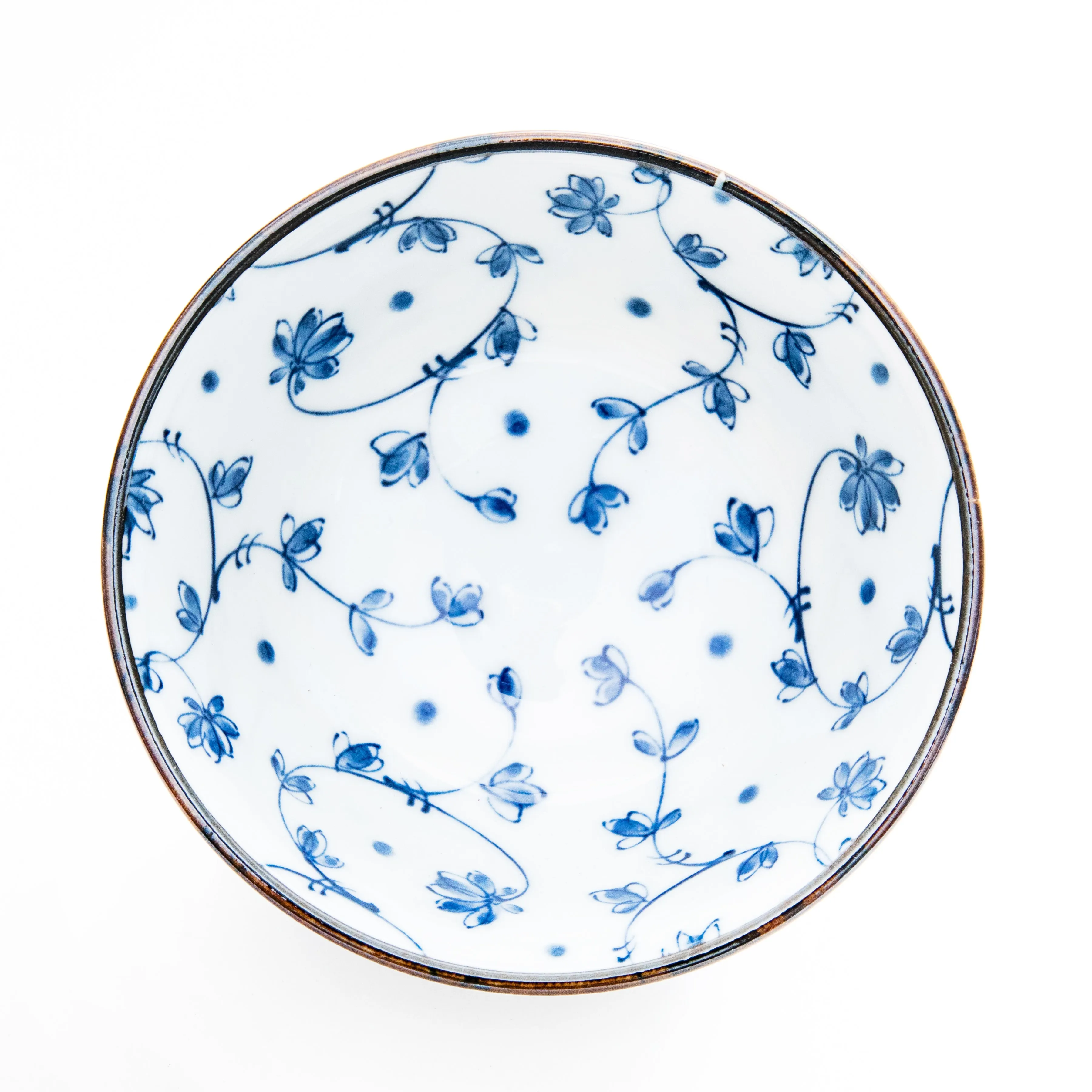 Blue and White Floret Porcelain Bowl