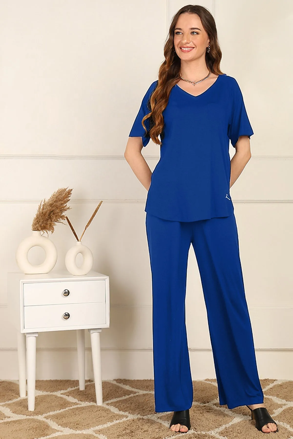 Blue Maternity Pajama Set