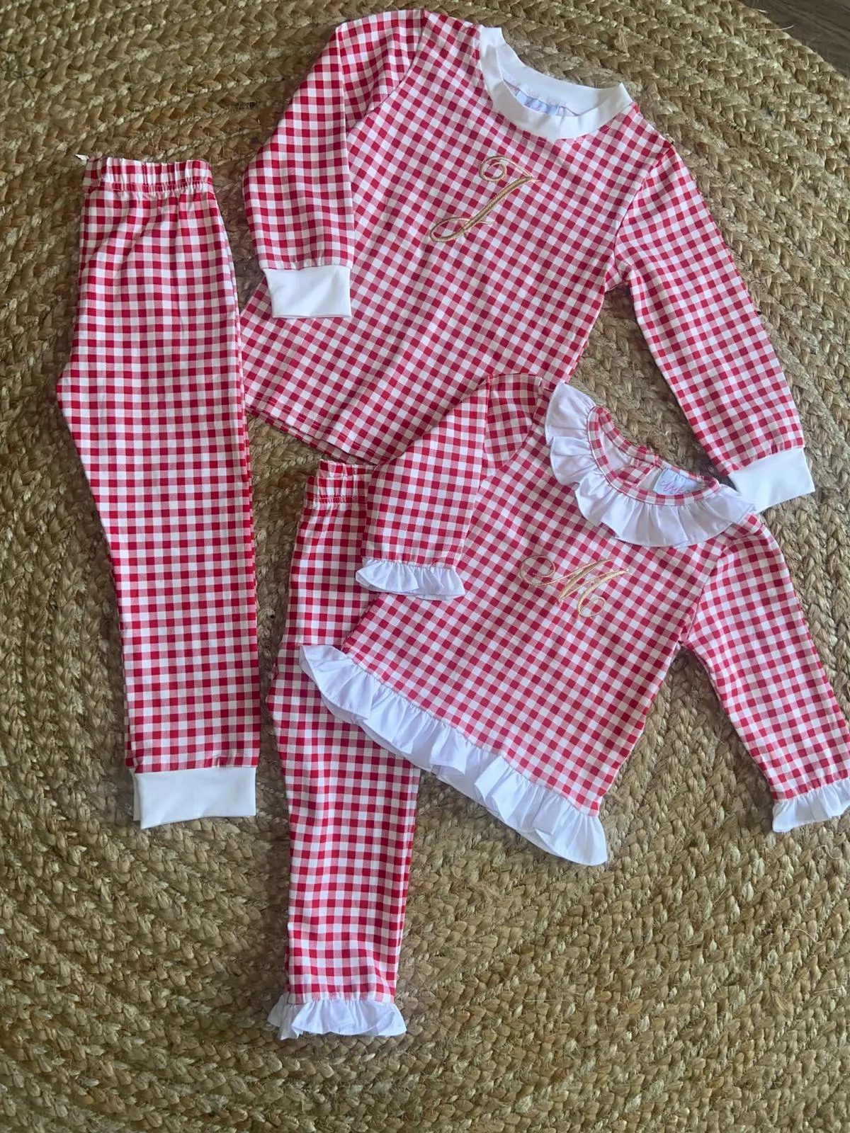 Boys Red Gingham Dreams Set