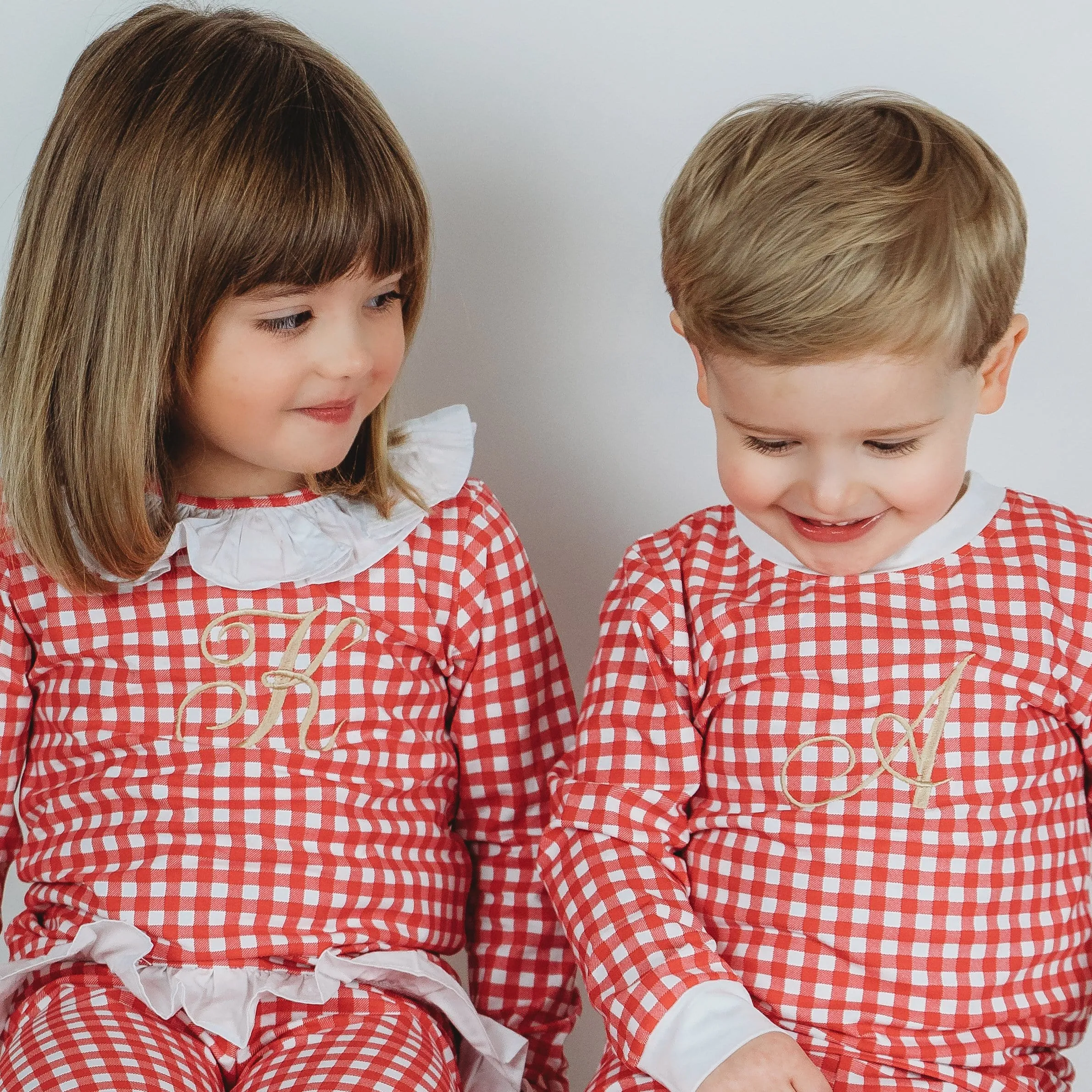 Boys Red Gingham Dreams Set