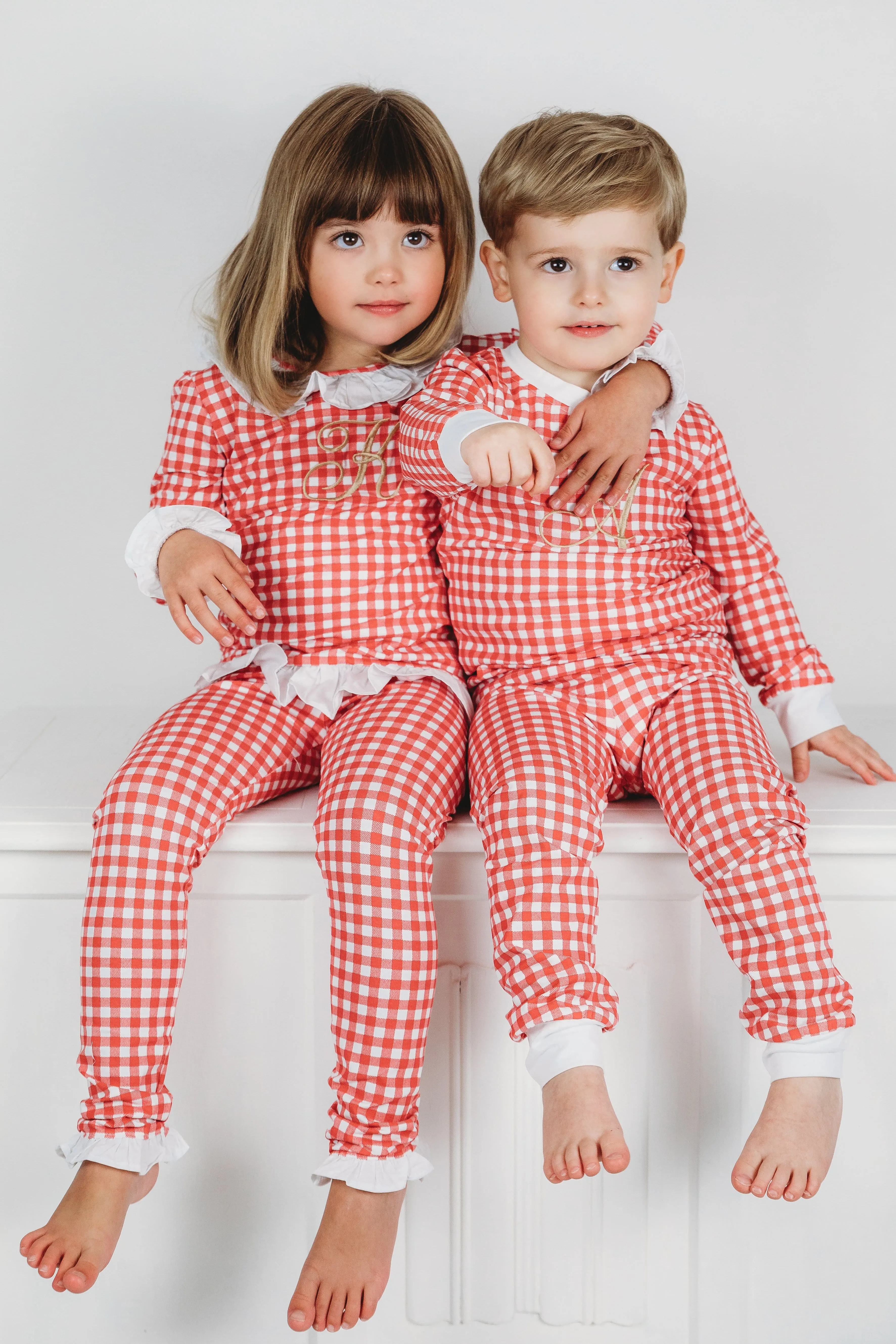 Boys Red Gingham Dreams Set