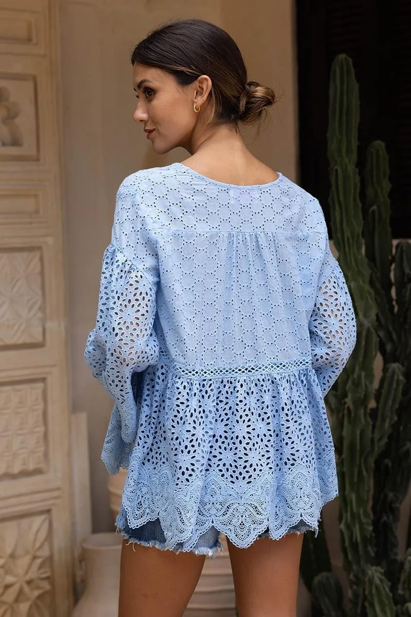 Broderie Anglaise Top Tanger