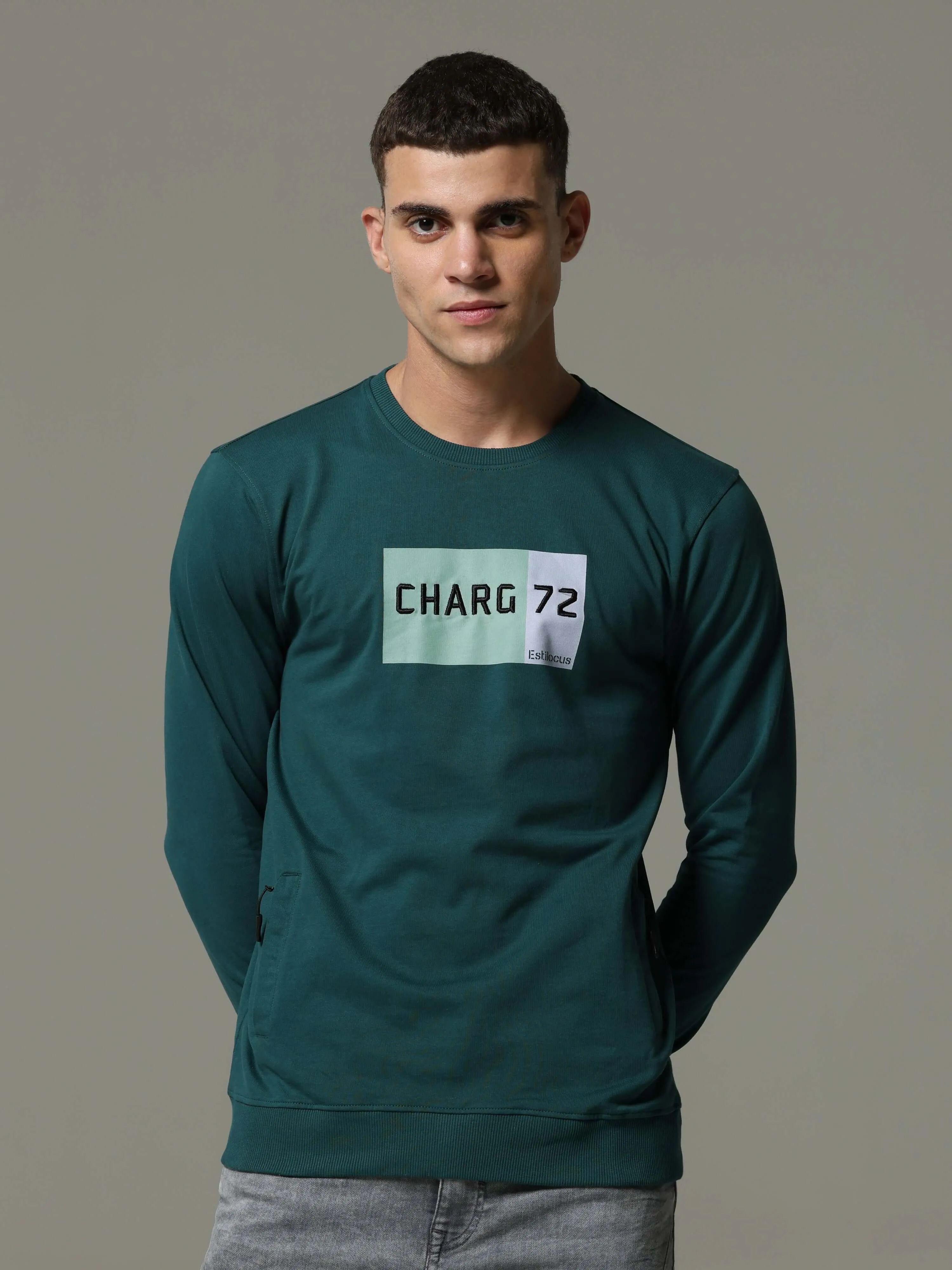 Charg Teal Sweat Shirt