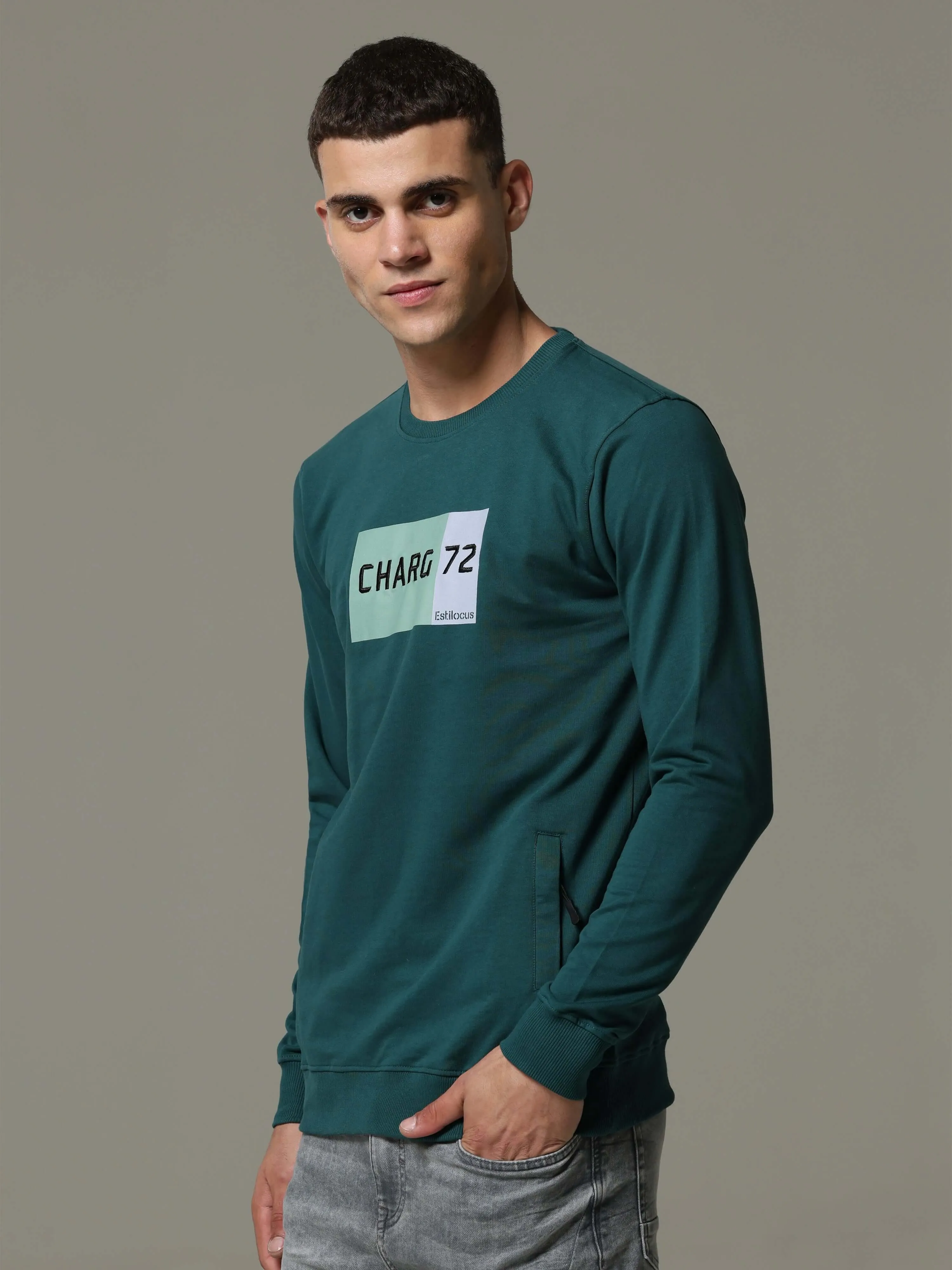 Charg Teal Sweat Shirt