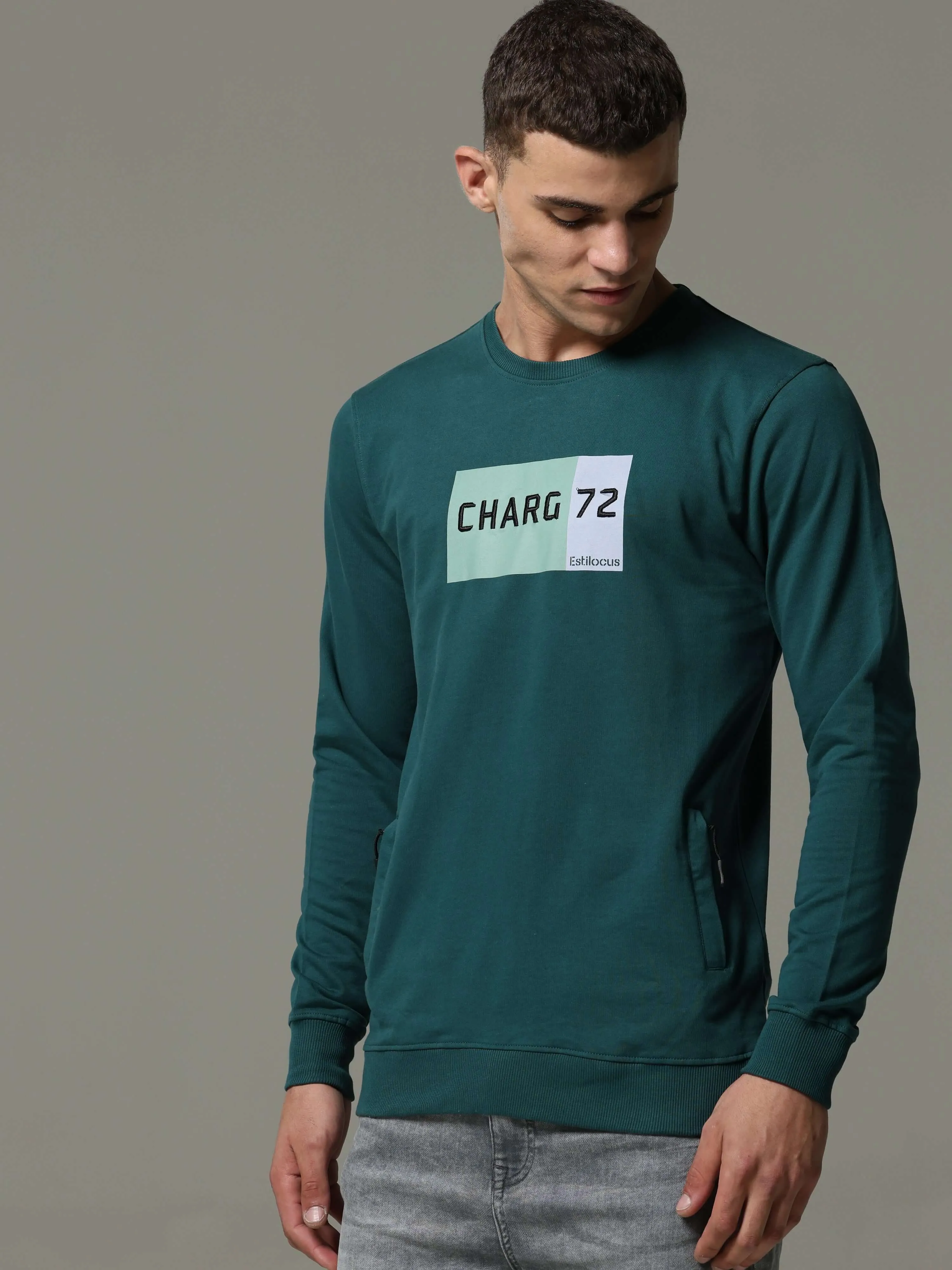 Charg Teal Sweat Shirt