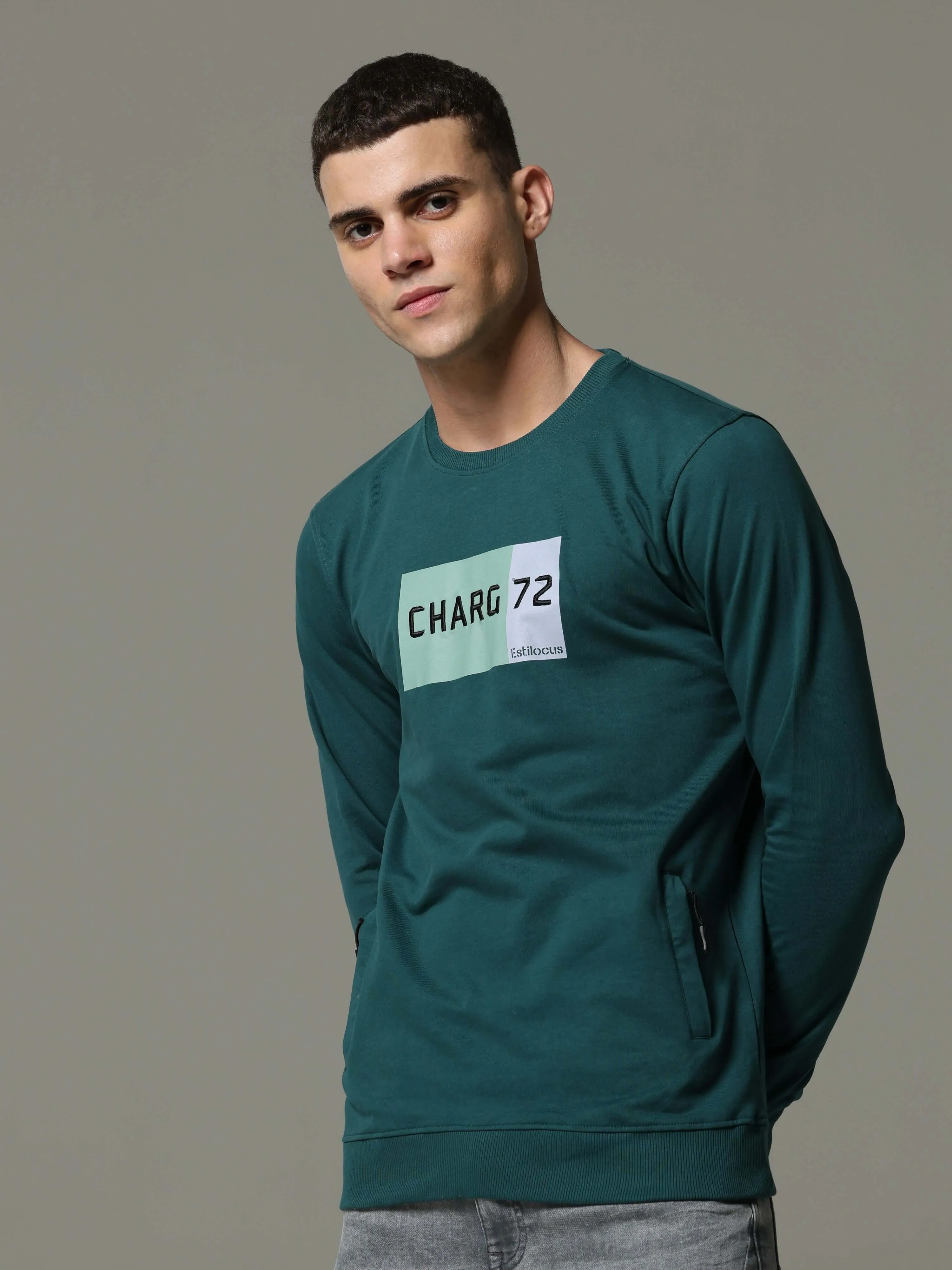 Charg Teal Sweat Shirt