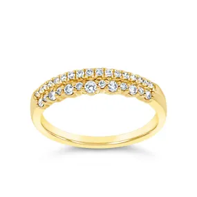 Clara by Martin Binder Diamond Double Row Stacking Ring (0.26 ct. tw.)