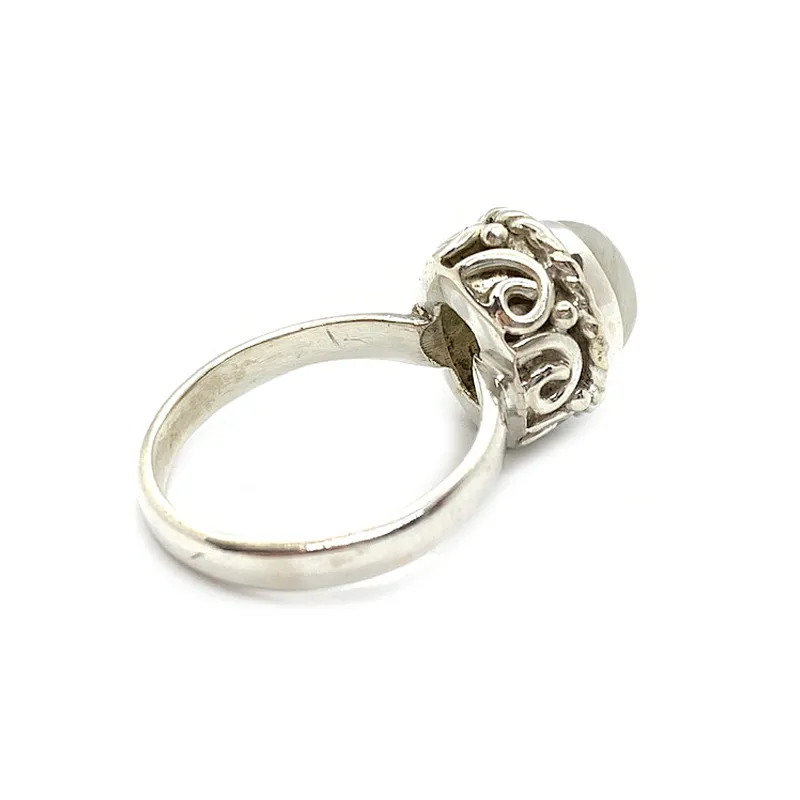 Clara Moonstone Boho Silver Ring