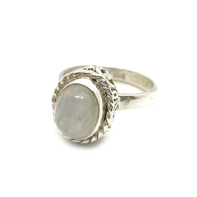 Clara Moonstone Boho Silver Ring