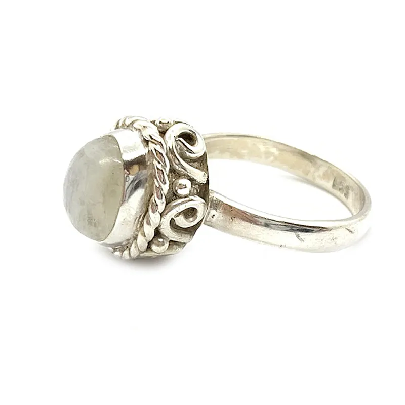 Clara Moonstone Boho Silver Ring