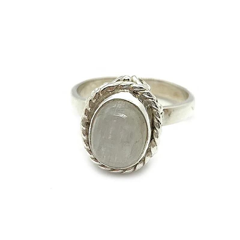 Clara Moonstone Boho Silver Ring