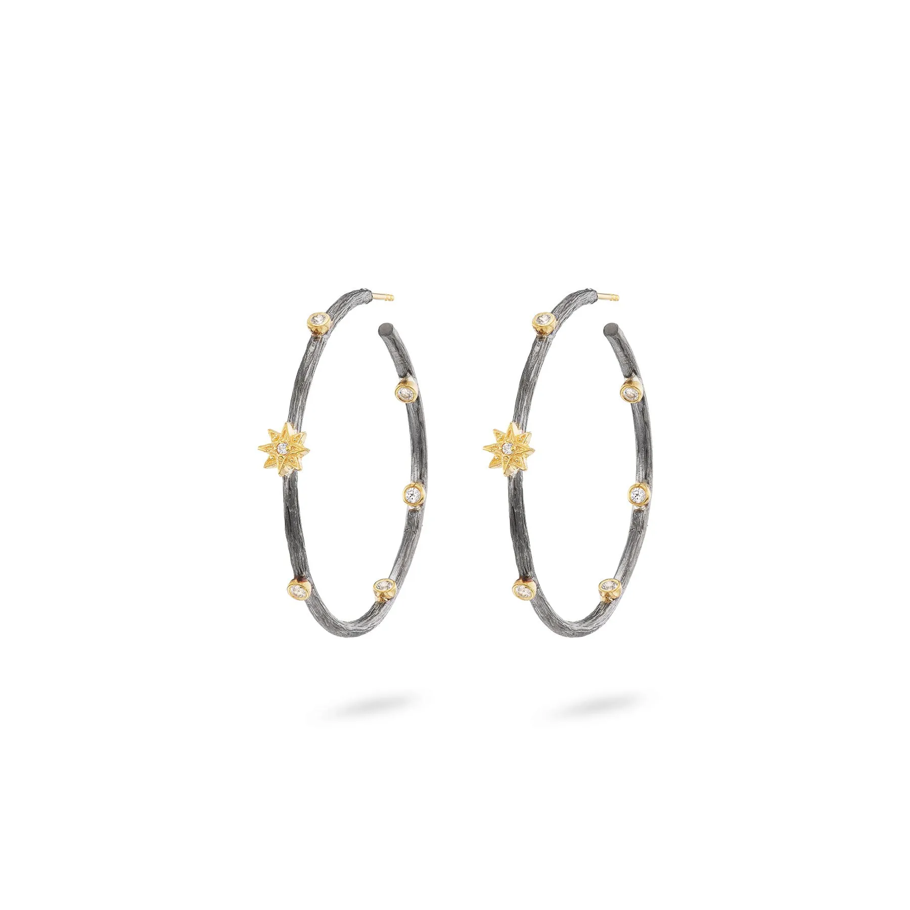 COMING and GOING STARLIGHT LARGE HOOP EARRINGS