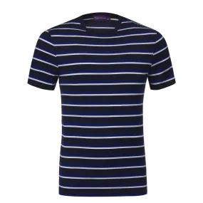 Crew-Neck Short Sleeve Knit Classic in Navy