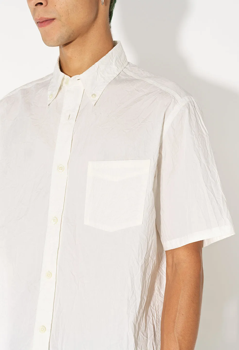 Crinkled SS Shirt / White