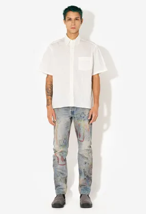 Crinkled SS Shirt / White