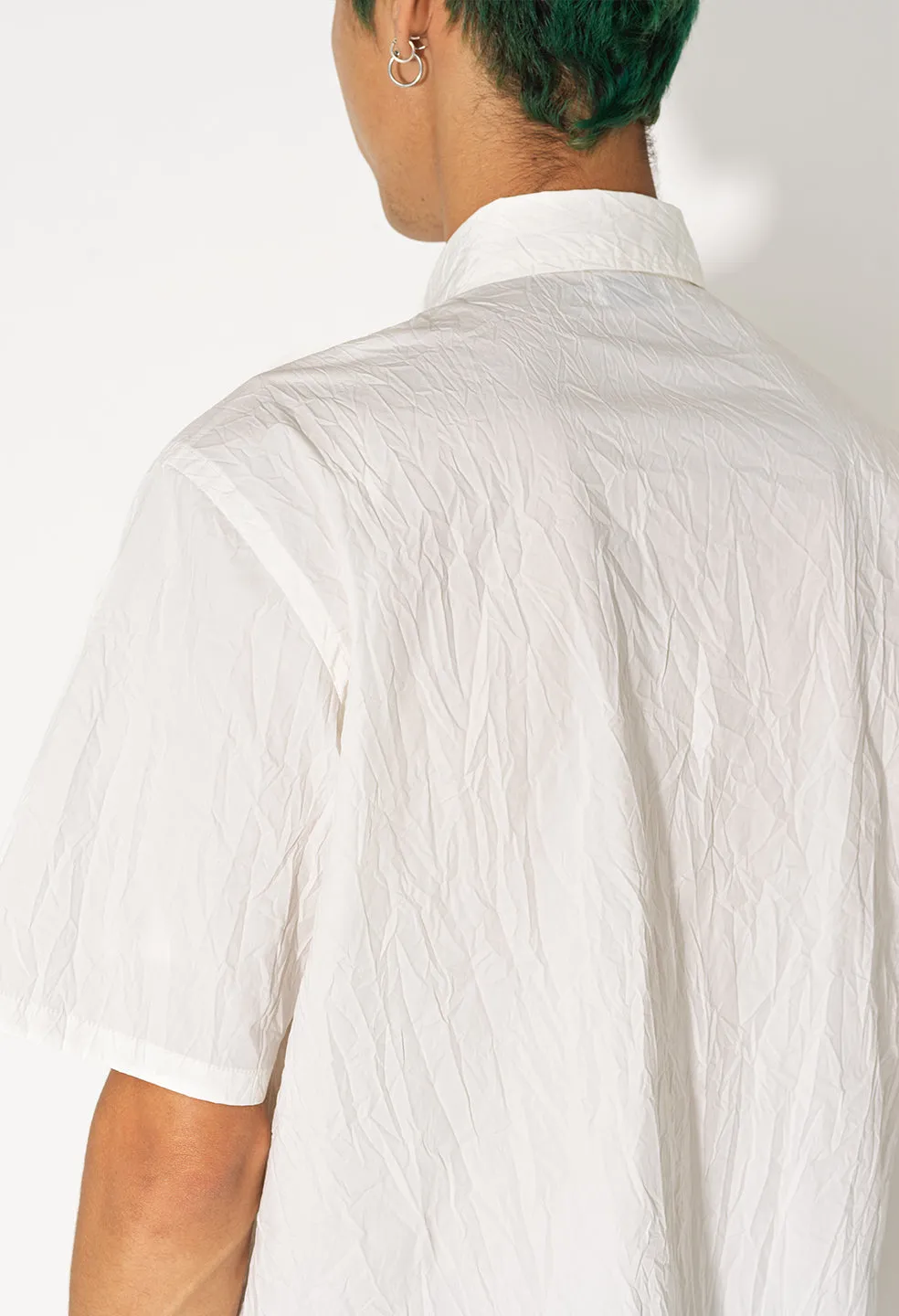 Crinkled SS Shirt / White