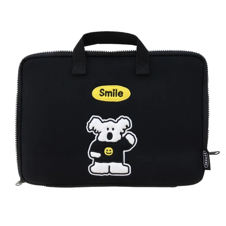 Cute Animal Characters 13 Laptop Sleeves Pouches Square Cases Covers Purses Handbags Briefcases Soft Protections Top Handle