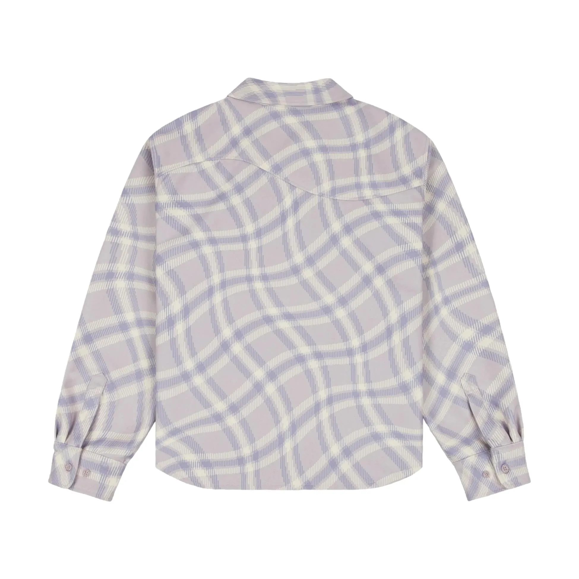 Dime Plaid Fleece Shirt Lilac Gray