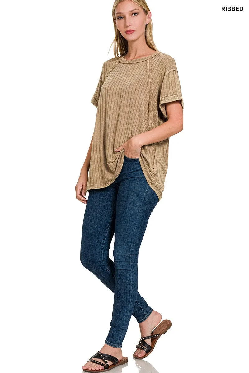 Dolman Sleeve Boat Neck Top