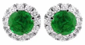 Emerald & Diamond Earrings