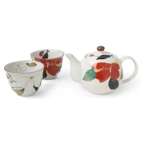 Fall Flowers Tea Set