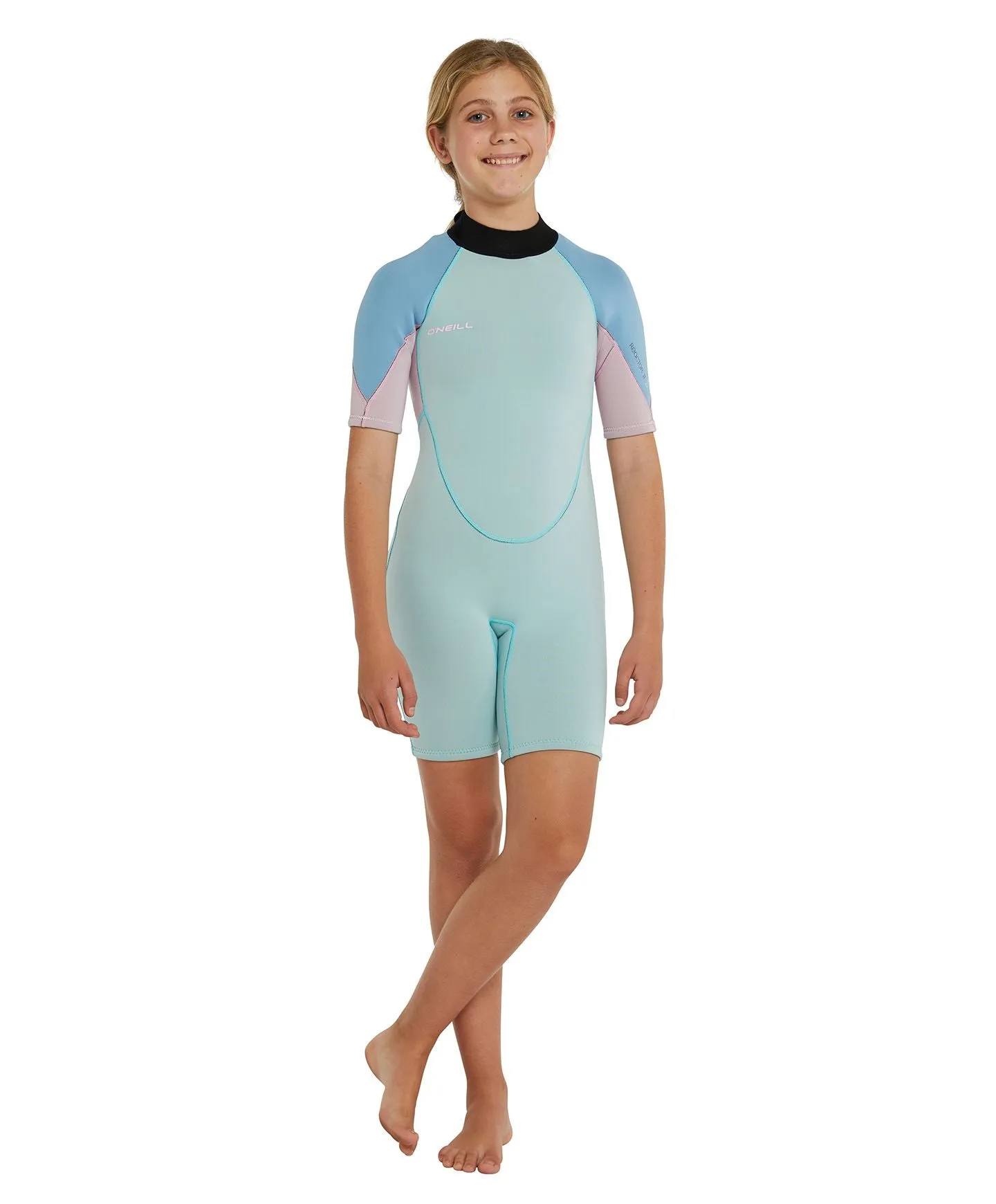 Girl's Reactor II Short Arm Spring Suit Wetsuit - Aqua