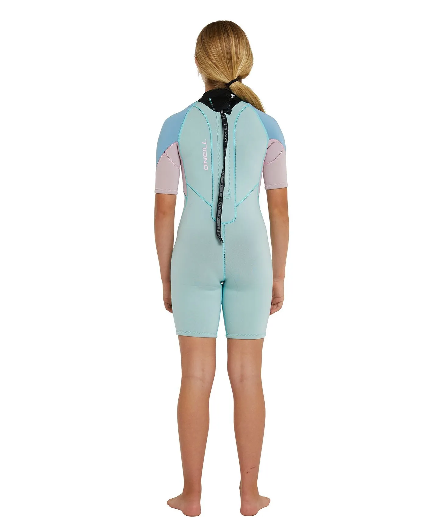 Girl's Reactor II Short Arm Spring Suit Wetsuit - Aqua