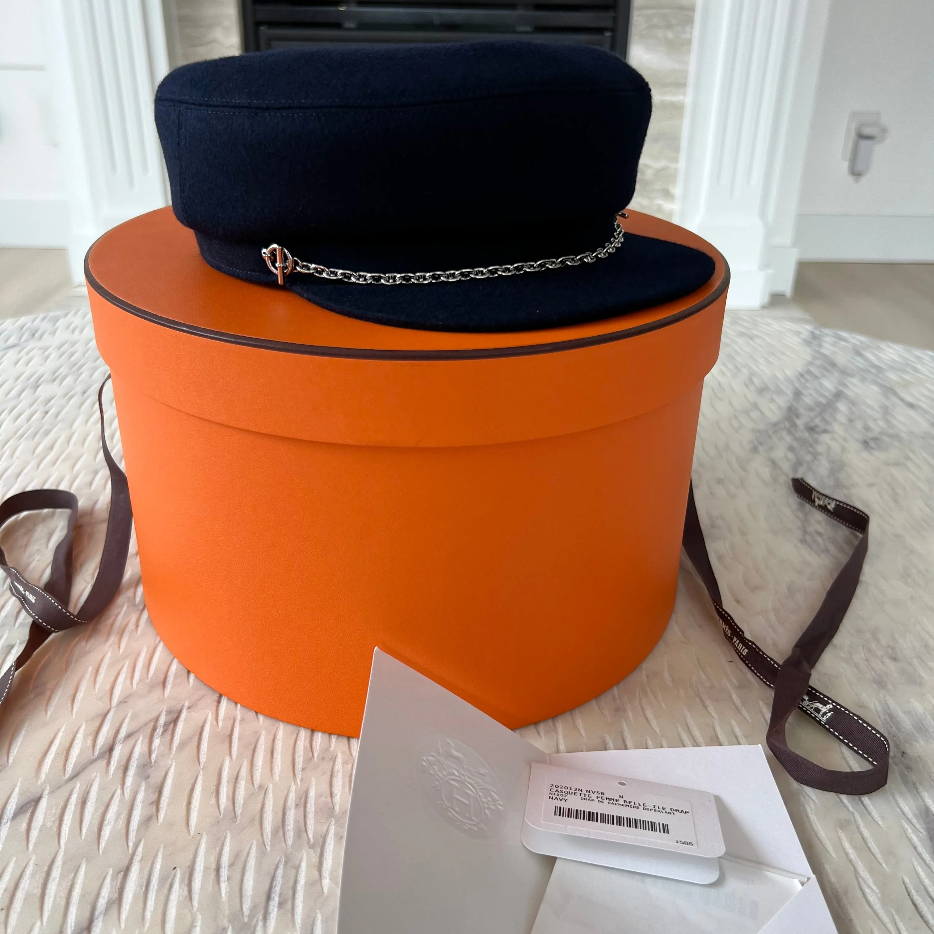 Hermes Casquette Femme Belle Drap Navy