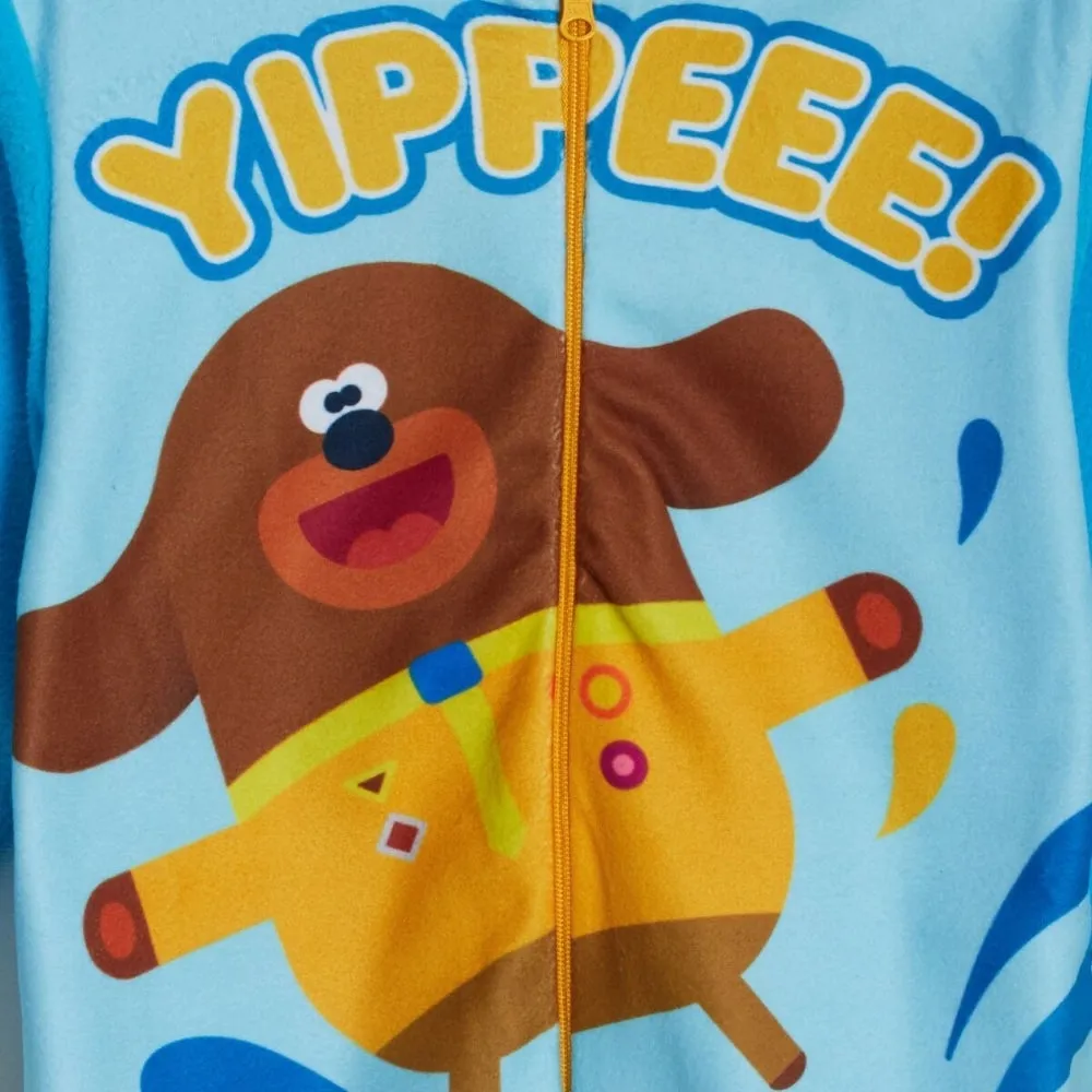 Hey Duggee Blue & Yellow Graphic Boys Fleece Onesie