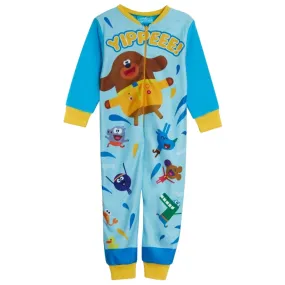 Hey Duggee Blue & Yellow Graphic Boys Fleece Onesie