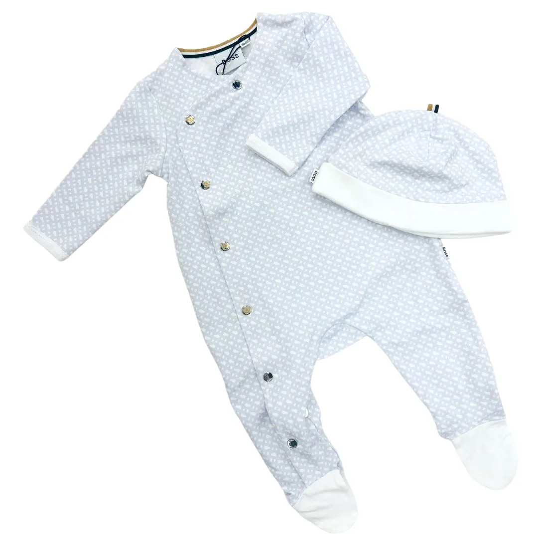 Hugo Boss Baby Sleeper & Hat Set _Pale Blue J98405-771