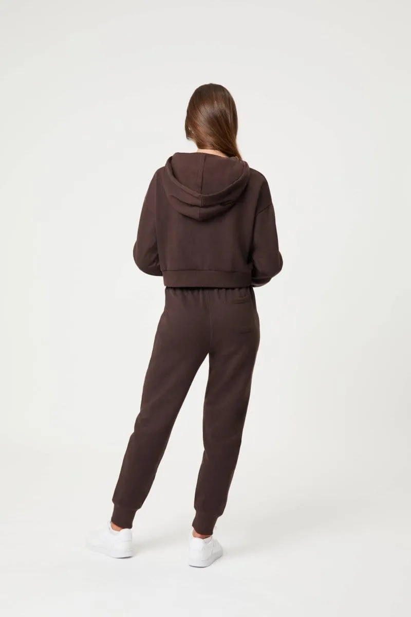 INSPORT WOMEN'S CARLA CROPPED COFFEE HOODIE