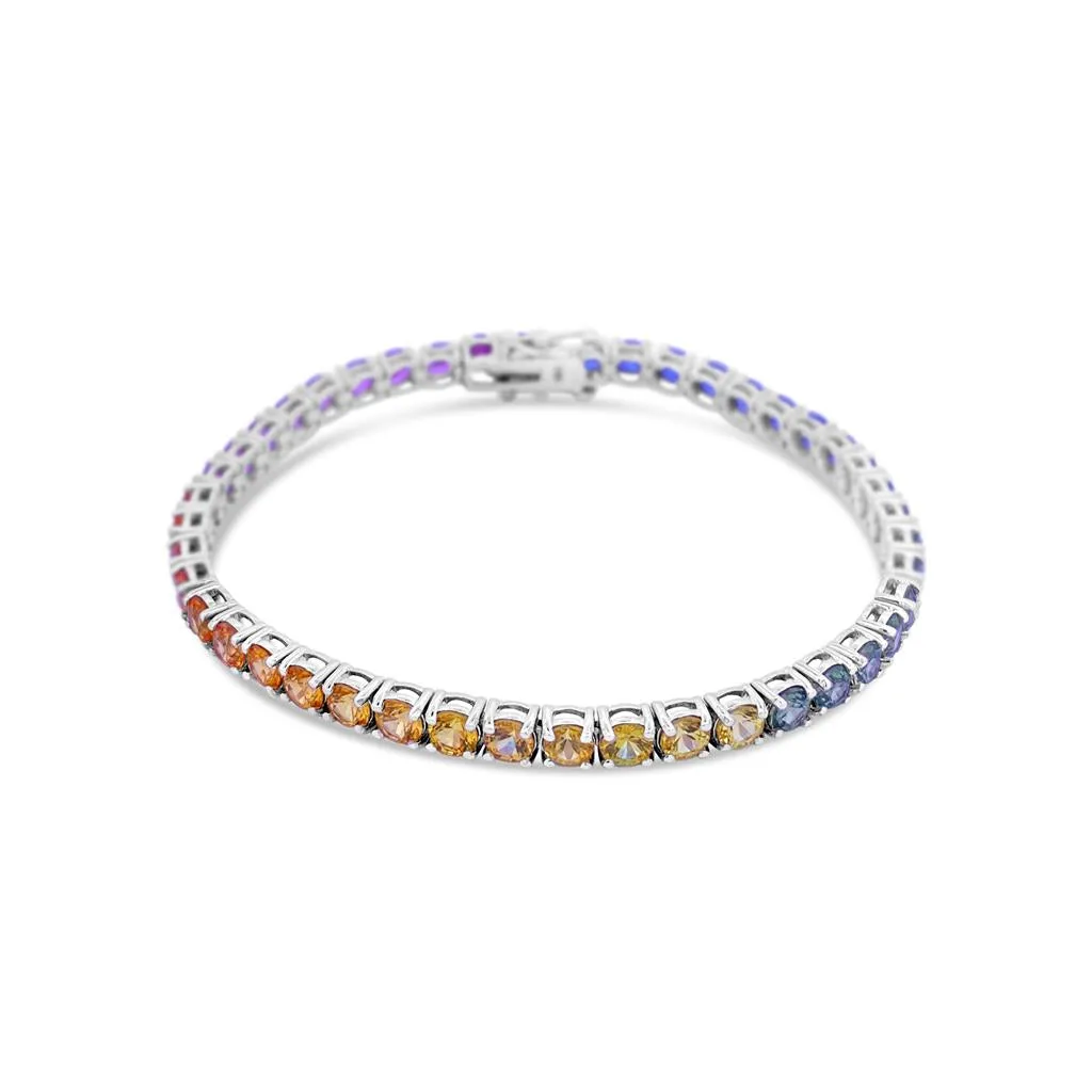 Irisa by Martin Binder Rainbow Sapphire Tennis Bracelet