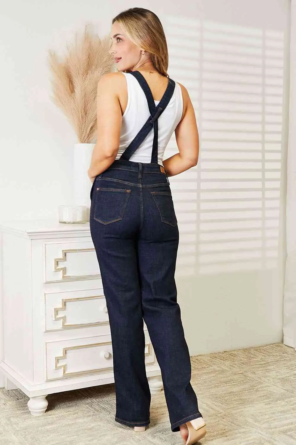 Judy Blue, High Waist Classic Overall Wide Leg Jeans