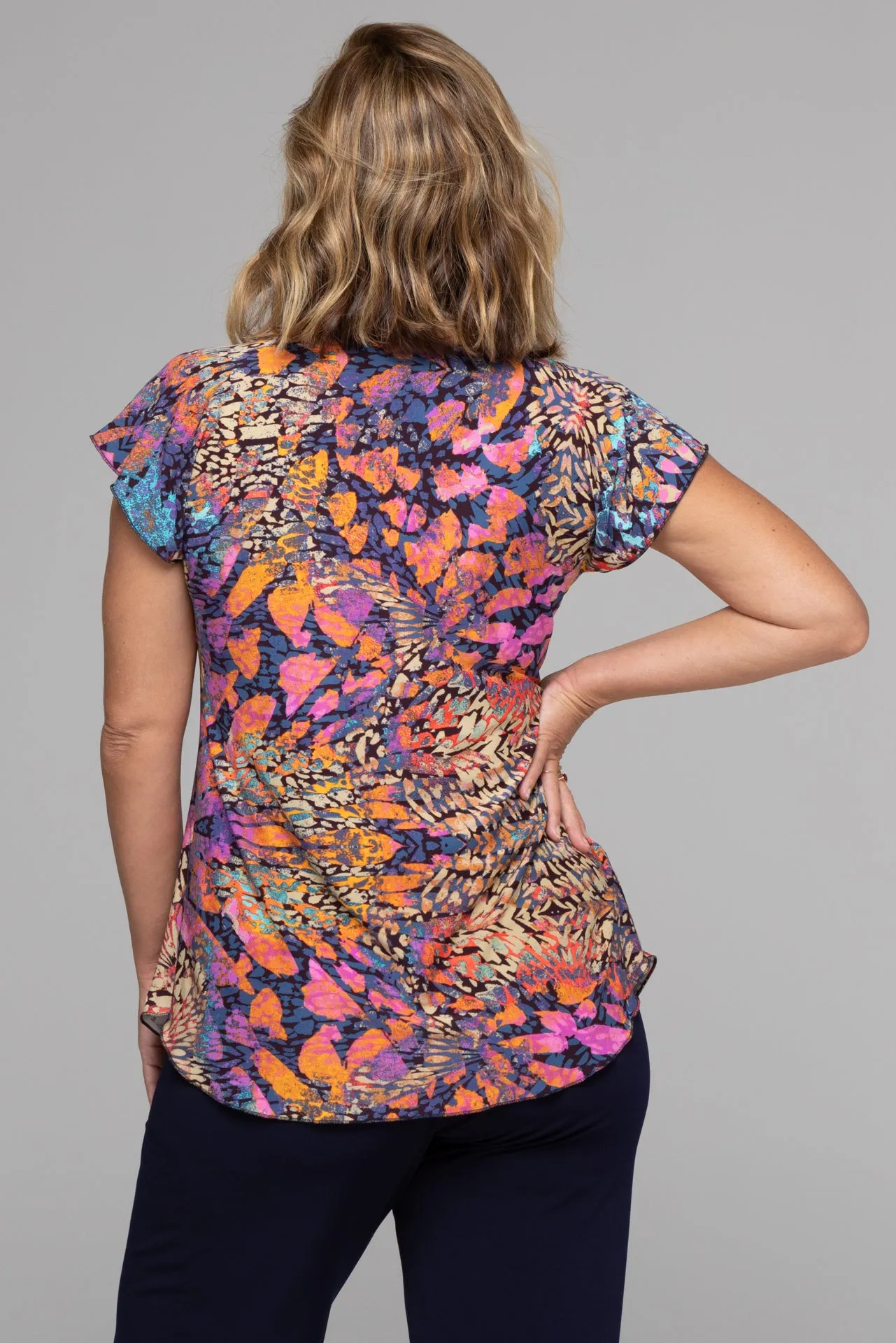 Katmandu Print Short Sleeve Jersey Top