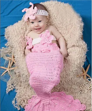 Knit Mermaid Three Pieces Set